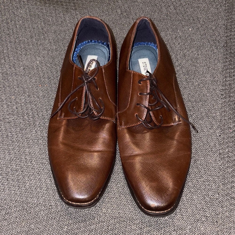 Steve Madden Men's Brown Leather Oxfords